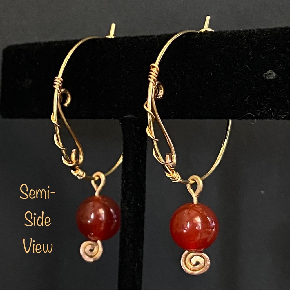 Gemstone Hoop Earrings, Pick Your Gemstones & Metal 👑